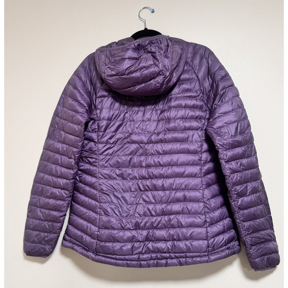 LL Bean Jacket 850 Down Puffer Downtek hooded pertex Quantum women S Reg Purple - Picture 2 of 10